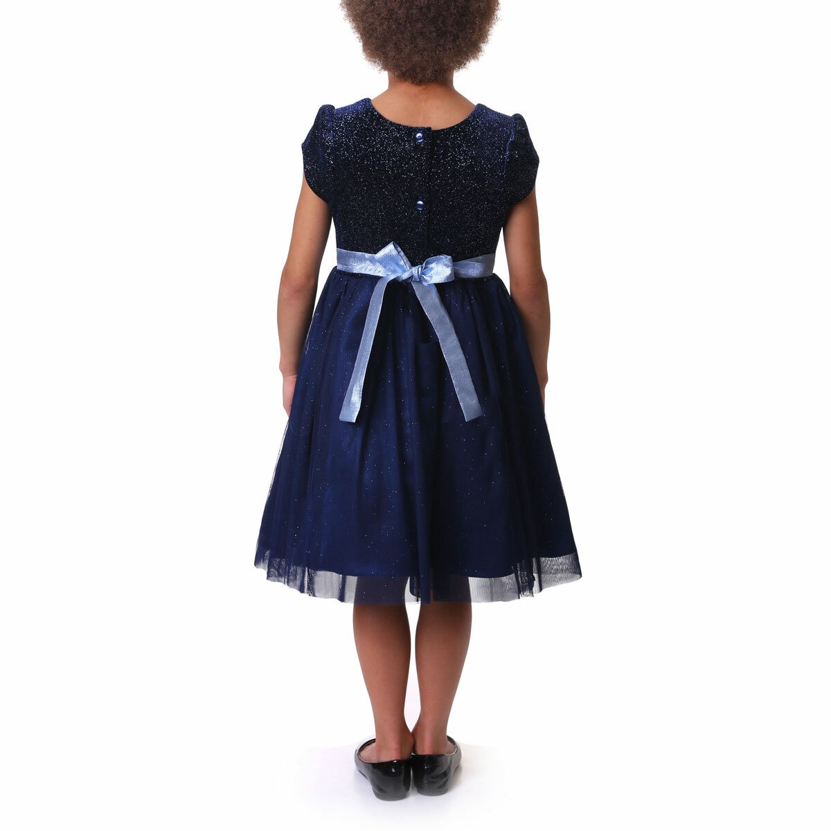 Jona Michelle Kids Dress in Navy