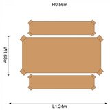 Plum Wooden Activity Table and Benches (3+ Years)