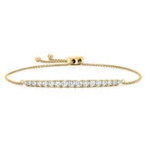 1.00ctw Round Brilliant Cut Diamond Bolo Bracelet, 14ct Yellow Gold