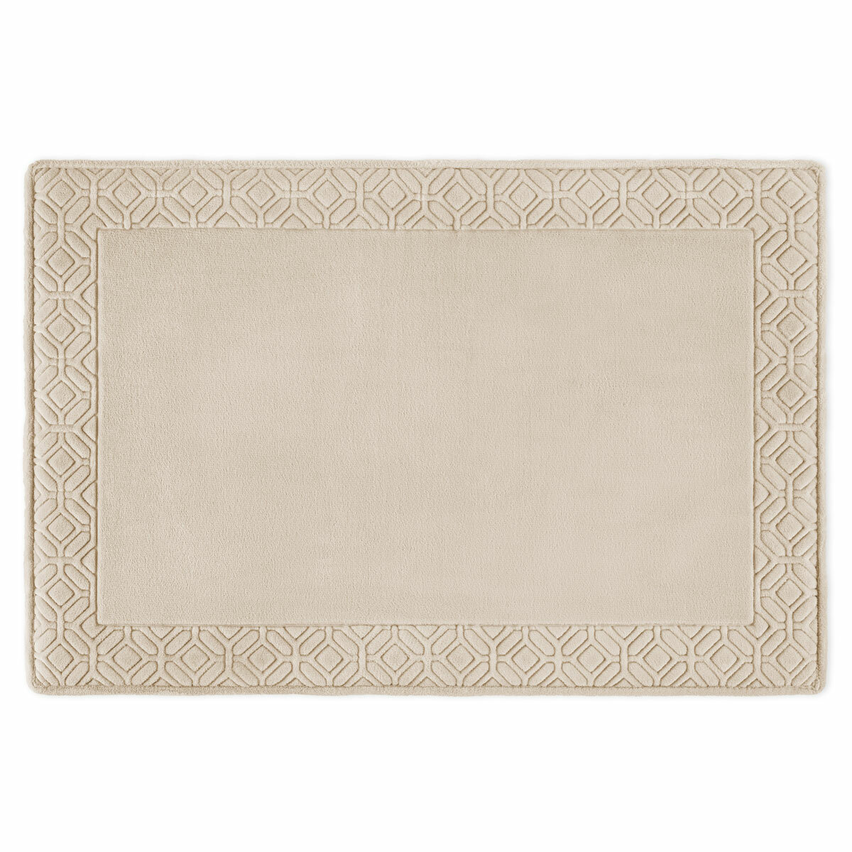 Taupe bath mat with a plain background