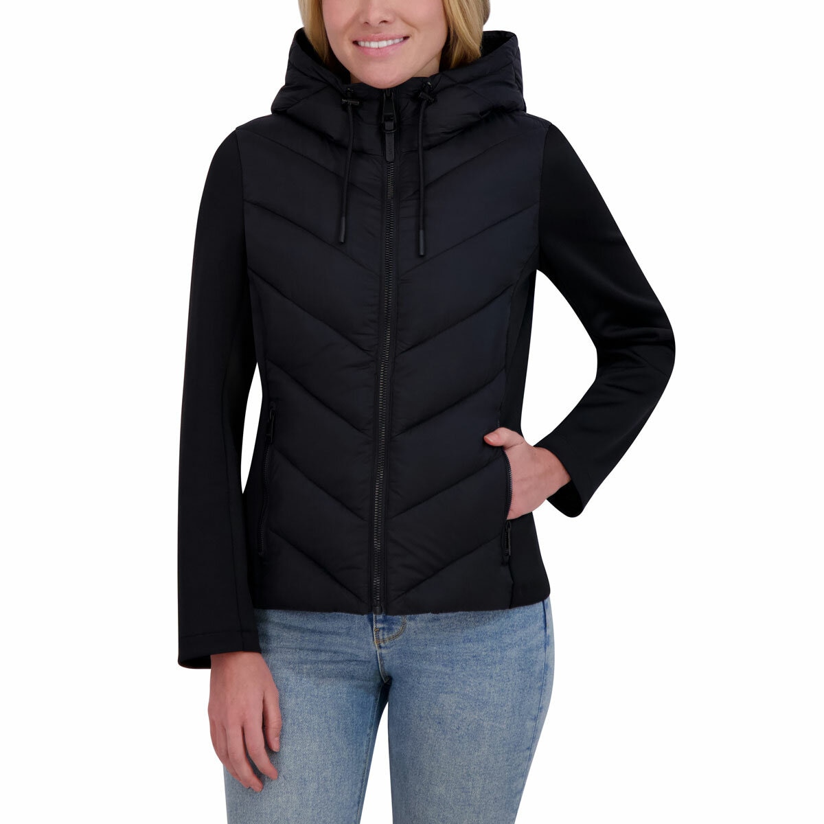 DKNY Women's Mixed Media Jacket