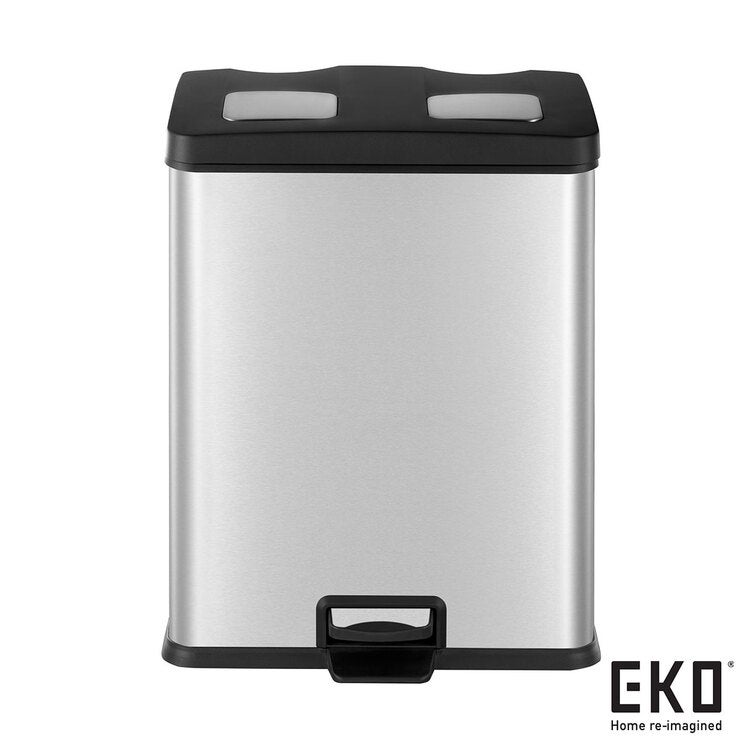 EKO Rejoice 30+30L Extra Large Stainless Steel Pedal Bin EKO Rejoice 30+30L Extra Large Stainless Steel Pedal Bin