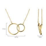 14ct Yellow Gold Interlocking Hoop Necklace