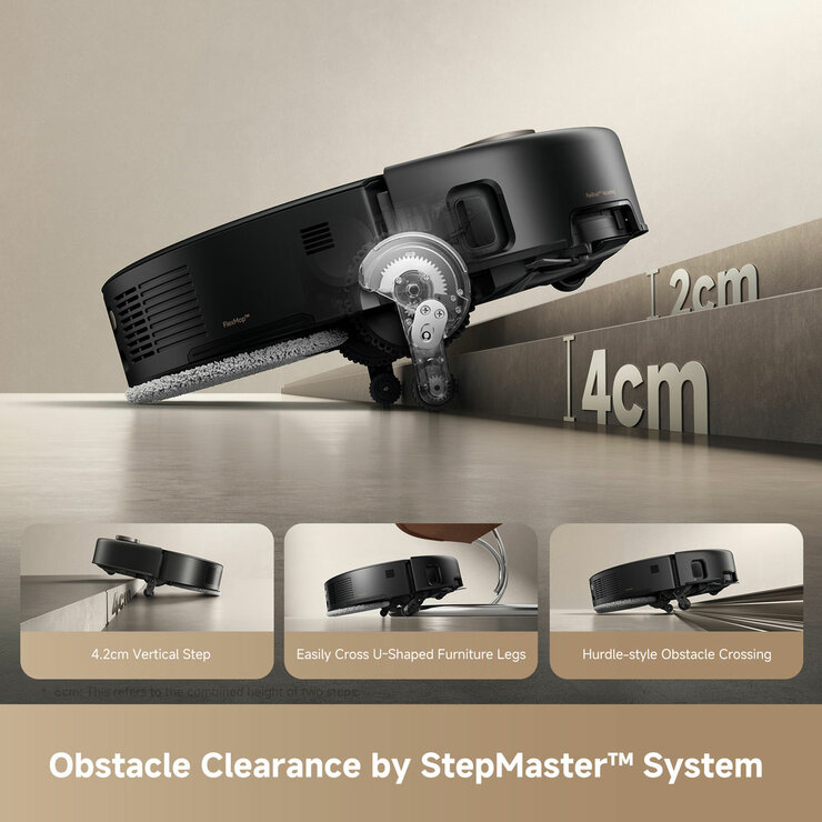 Lifestyle image of  MOVA V50 Ultra Complete Robot with obstacle clearance
