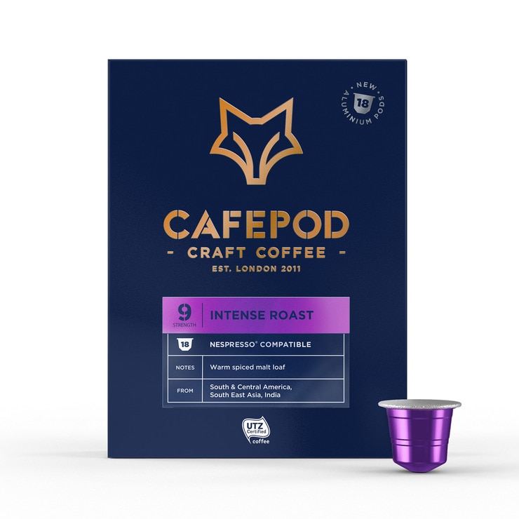 CafePod Intense Roast Aluminium Nespresso Compatible Coffee Pods, 108