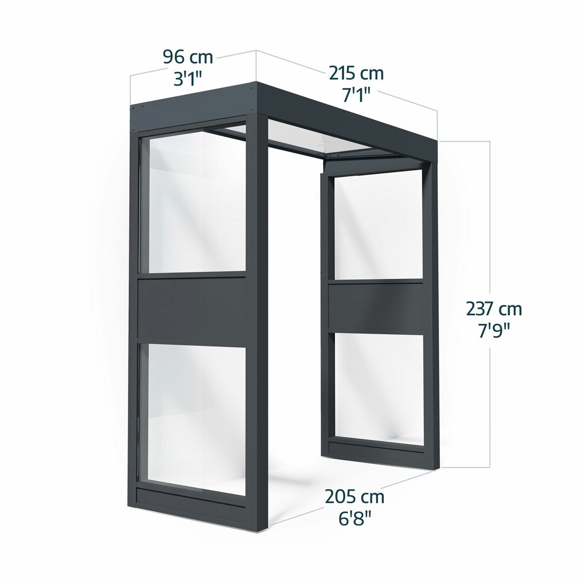 Palram Sophia Pro 215 x 96cm Door Awning Bundle