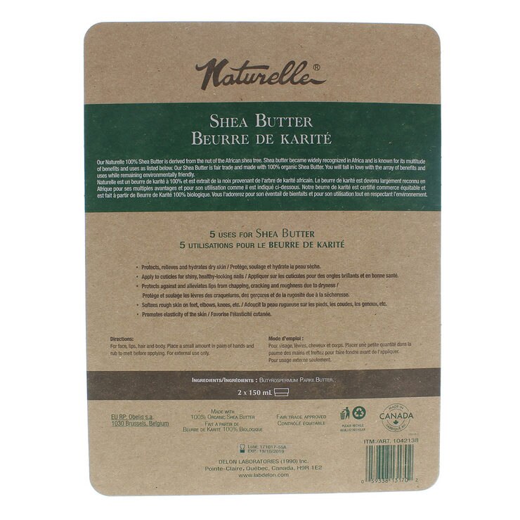 Naturelle Shea Butter, 2 x 150ml Costco UK