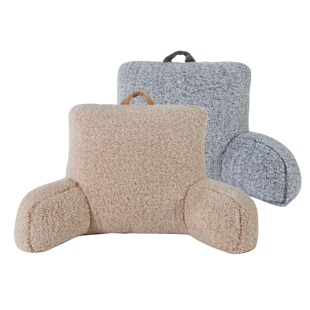 Sherpa Bed Rest Pillow, 46 x 77 x 36 cm in 2 Colours Co...