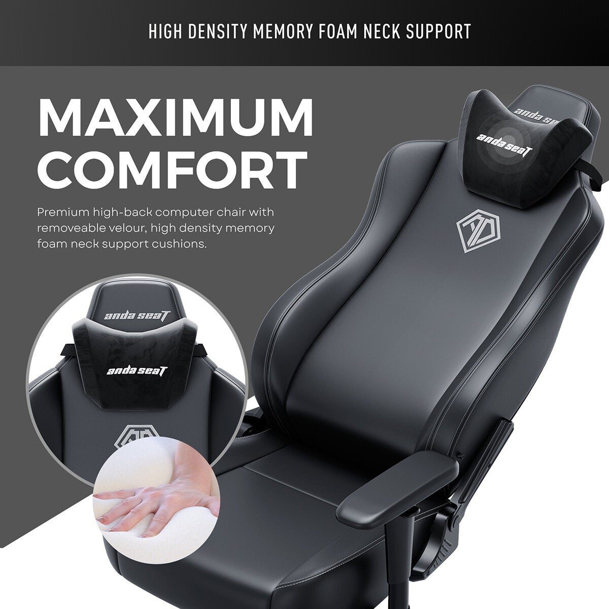 anda seaT Novis Max Extra Large Gaming Chair, Black