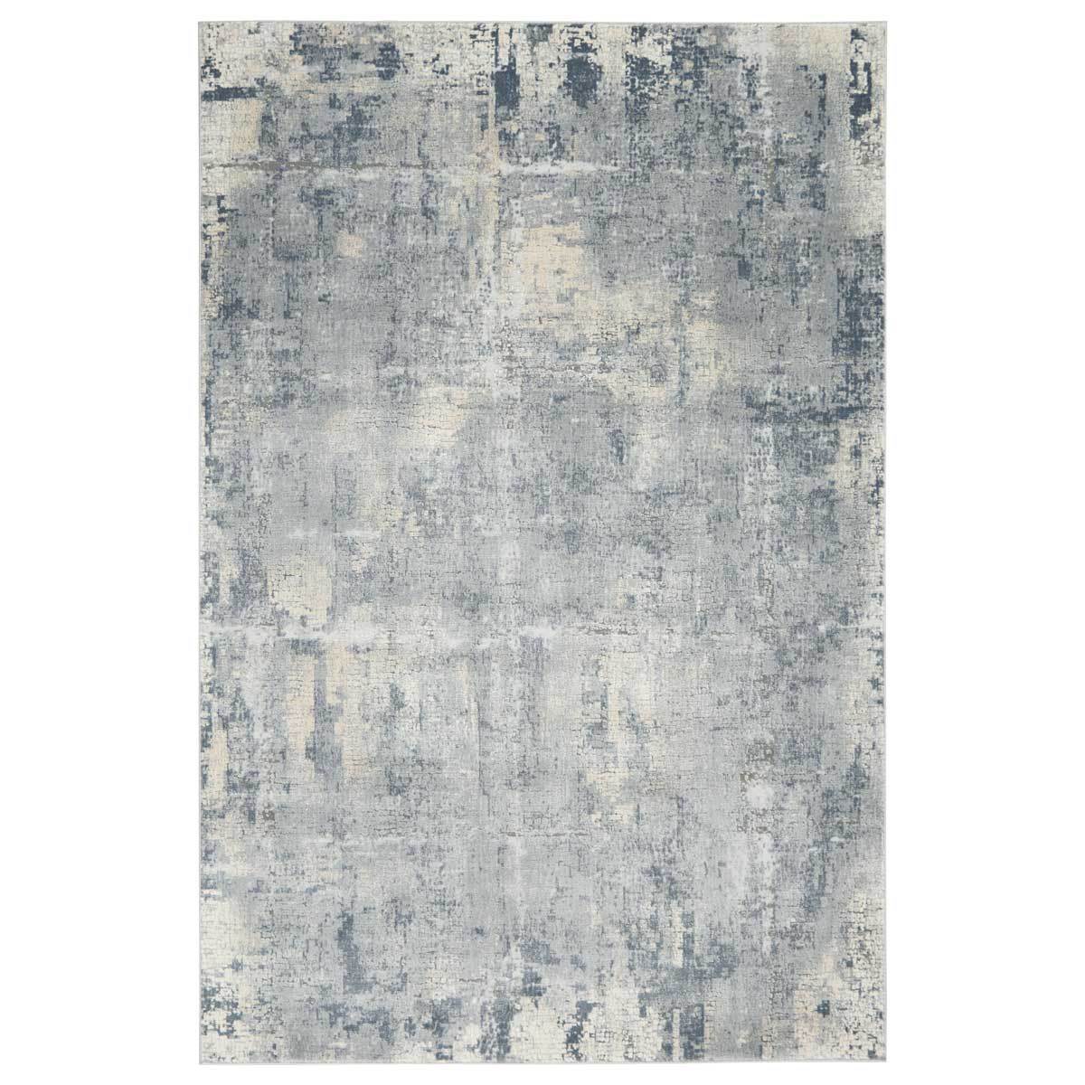 Rustic Textures Faded Blue Rug, 160 x 221 cm