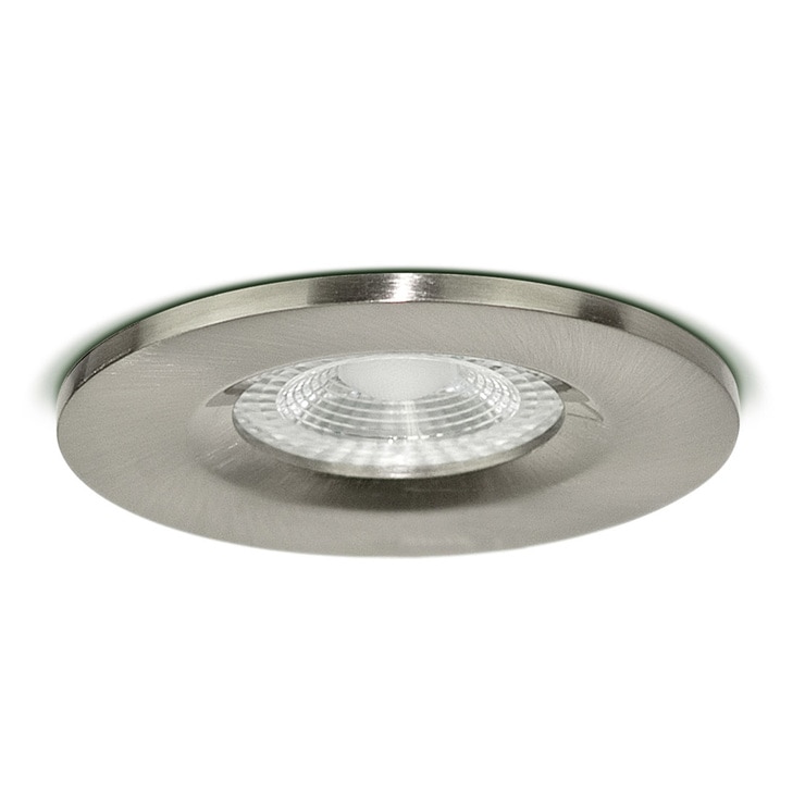 Luceco GU10 IP20 Down Lights in Brushed Steel (No Lamps) 10 Pack