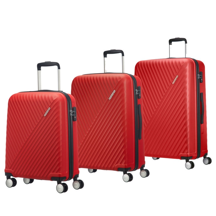 american tourister red suitcase