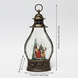 Holiday Scene Lantern in Santa design dimensions