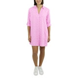 Jachs Ladies Roll Sleeve Linen Blend Dress in 3 Colours & 5 Sizes