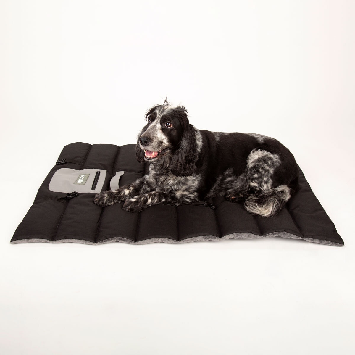 Scruffs Reversible Roll Up Travel Bed, 100cm x 70cm in Grey