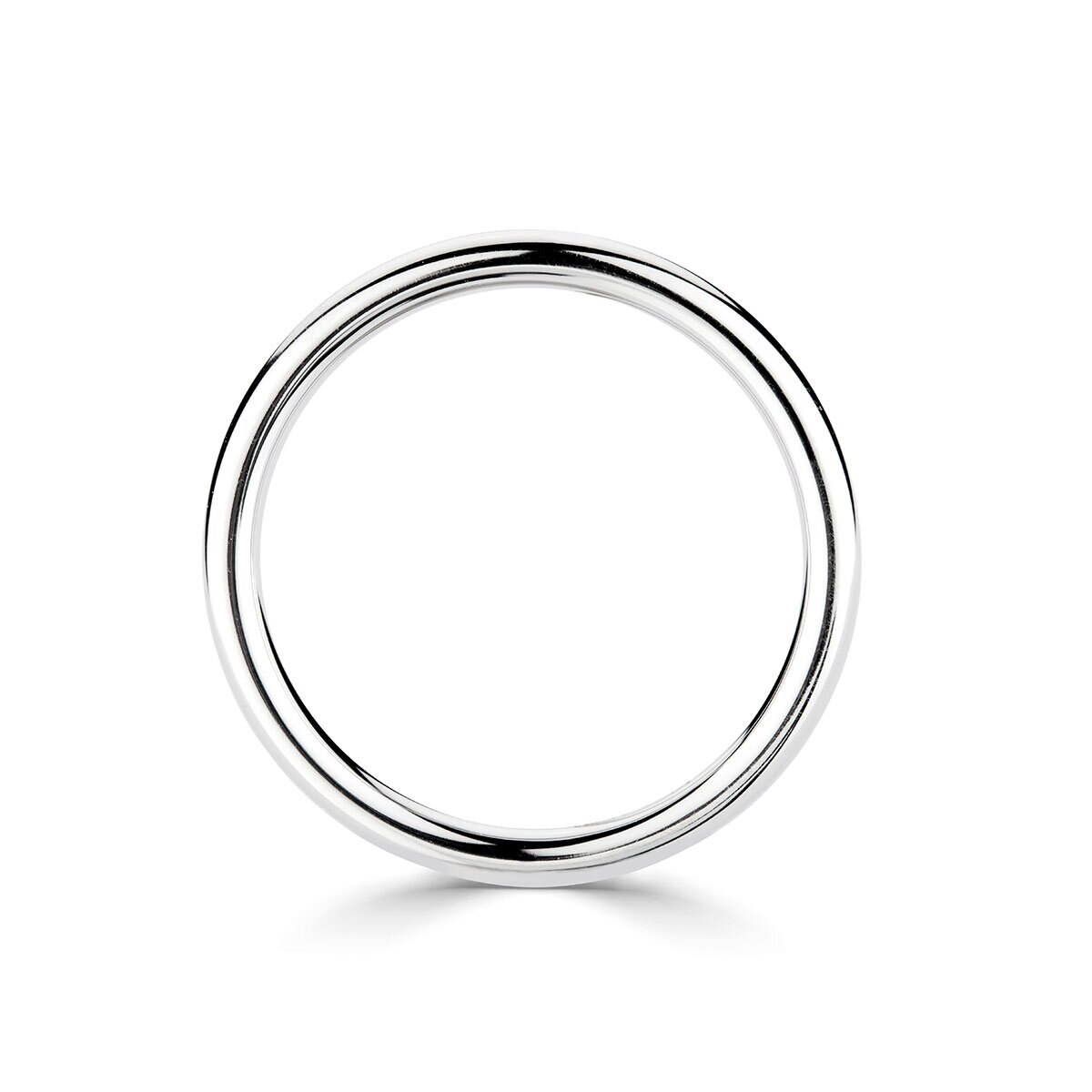 3.0mm Basic Court Wedding band. Platinum