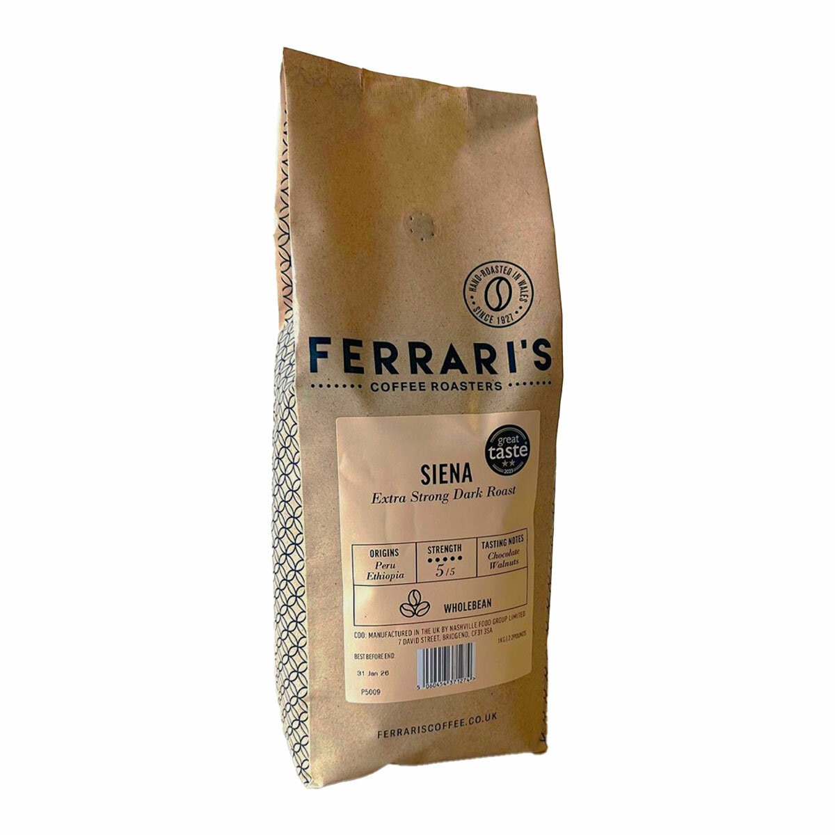FERRARIS COFFEE SIENA WHOLEBEANS 1KG