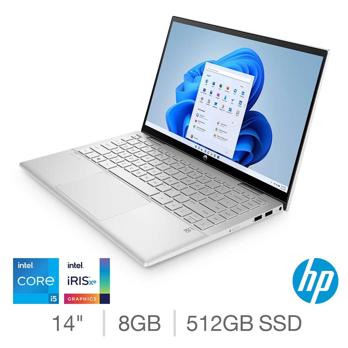 kæmpe Efterligning periskop HP Pavilion, Intel Core i5, 8GB RAM, 512GB SSD, 14 Inch Convertible Laptop,  14-dy0034na