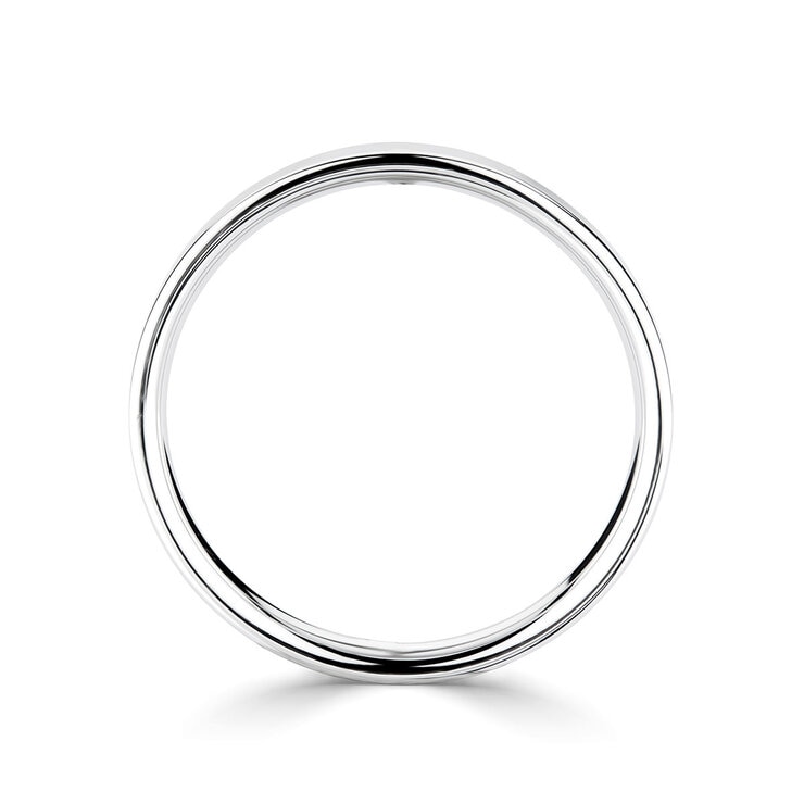 2.0mm Basic Light Court Wedding band. Platinum