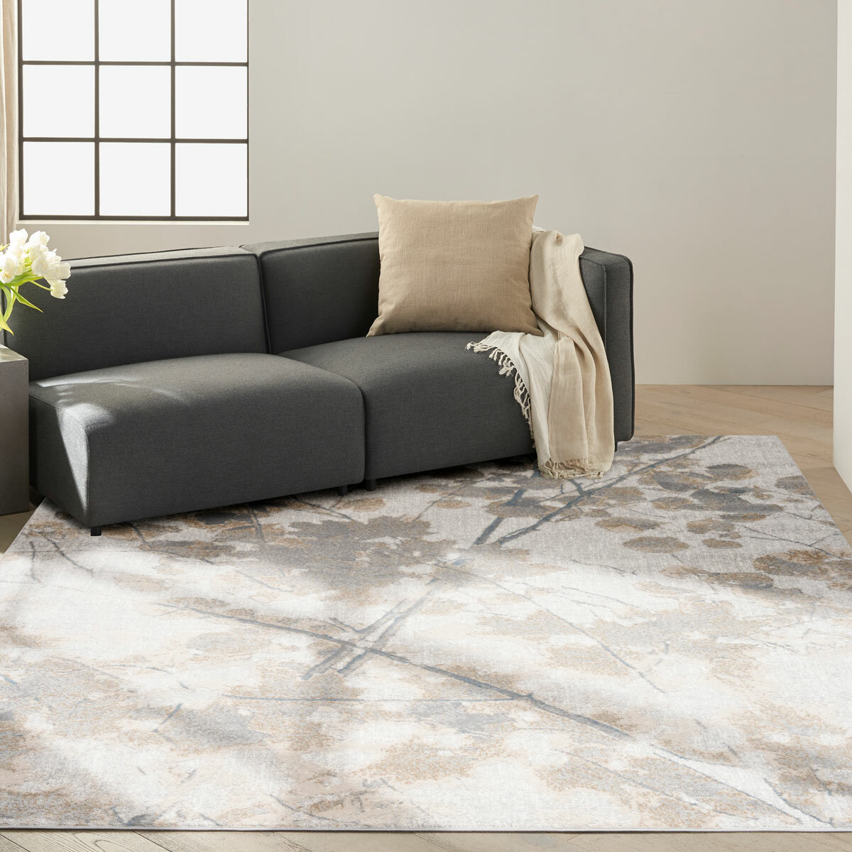 Calvin Klein Rush Grey Rug, in 2 Sizes