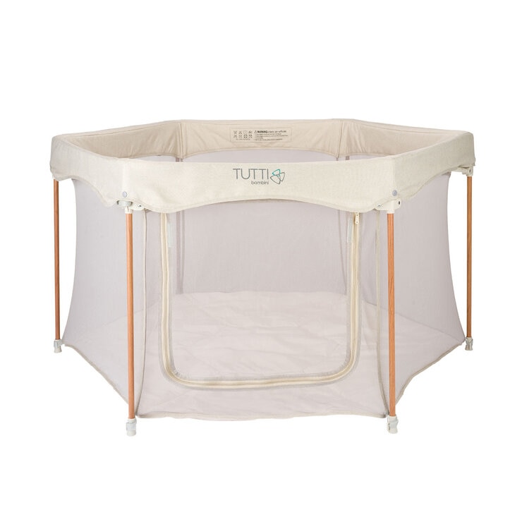 Tutti Bambini Hexa Playpen with Travel Carry Case in Beige Tutti Bambini Hexa Playpen with Travel Carry Case in Beige