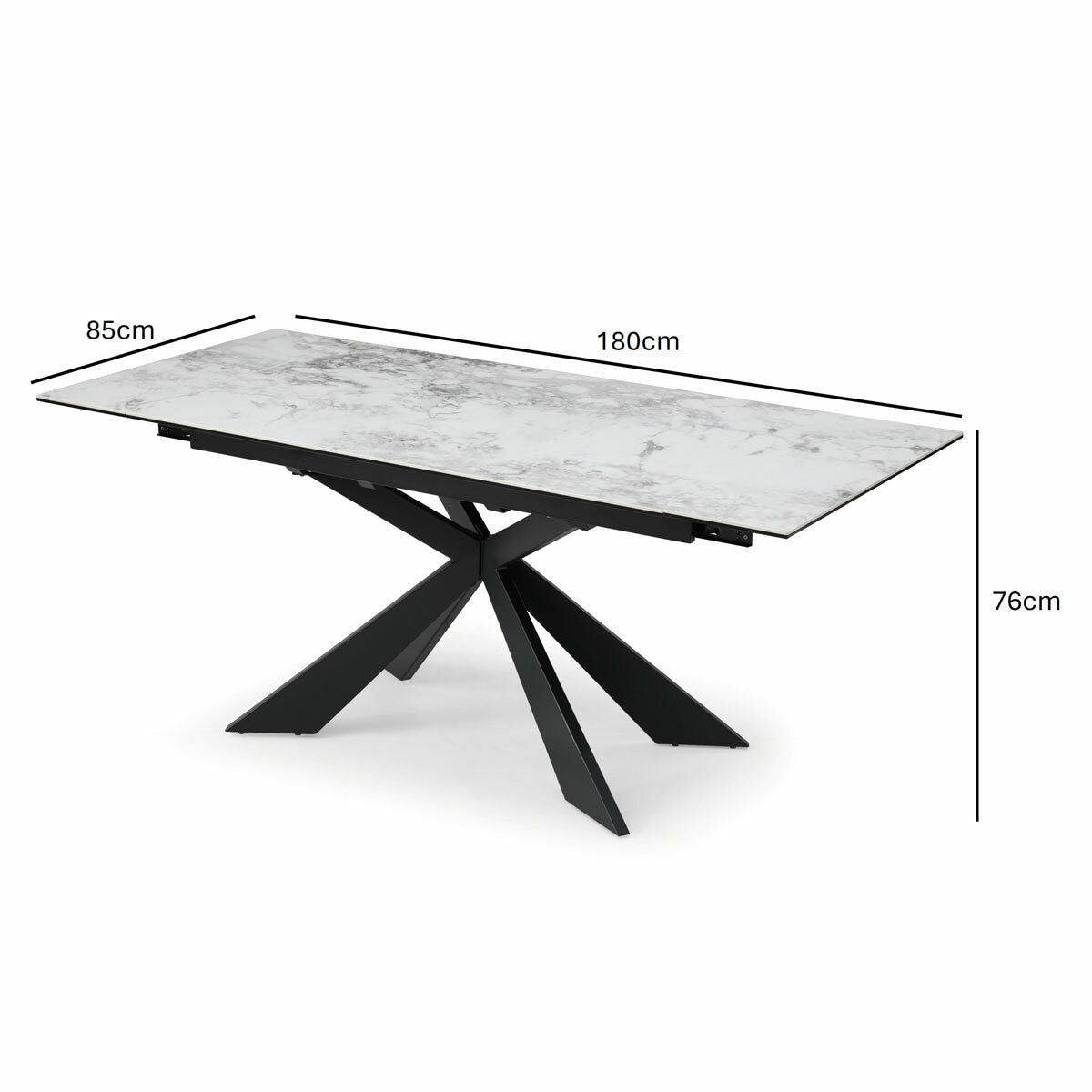 Table dimensions extended
