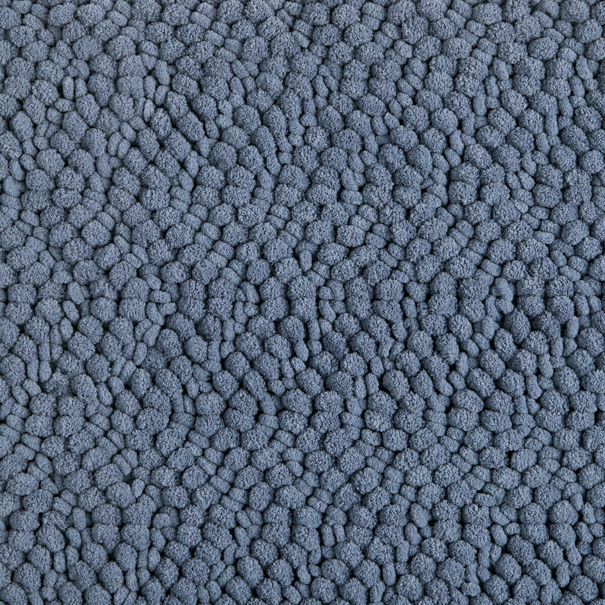 Nubby Chevron Bath Mat in Blue, 56 x 91 cm