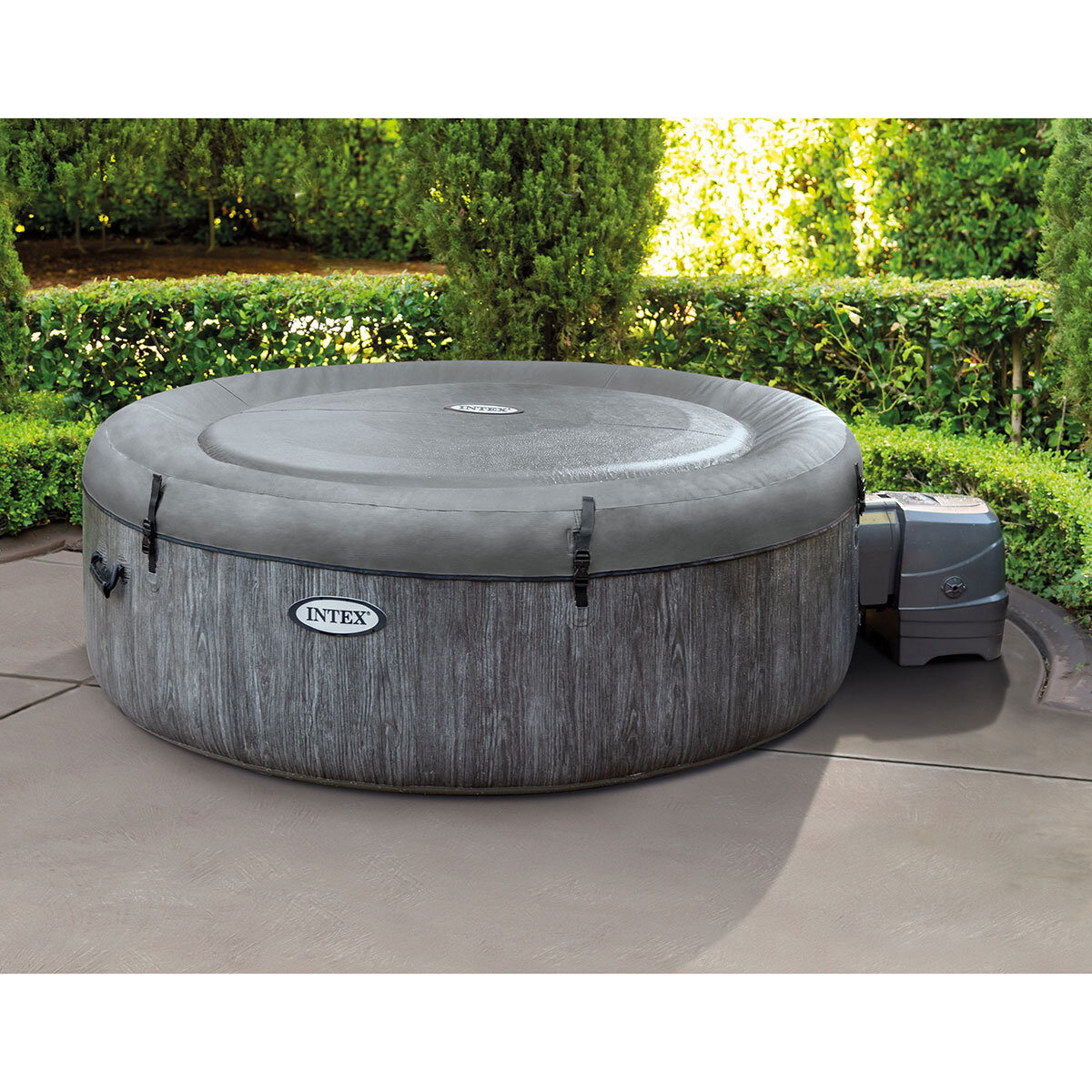 Intex PureSpa Greywood Deluxe 6 Person Inflatable Hot Tub