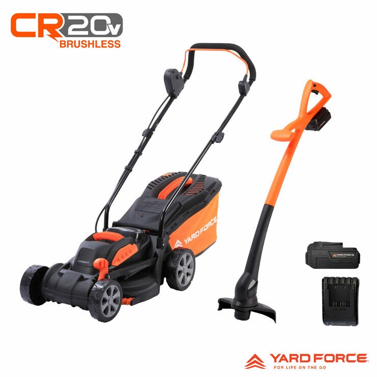Yard Force 20V 33cm Brushless Cordless Mower & 20V 25cm Line Trimmer Bundle Yard Force 20V 33cm Brushless Cordless Mower & 20V 25cm Line Trimmer Bundle