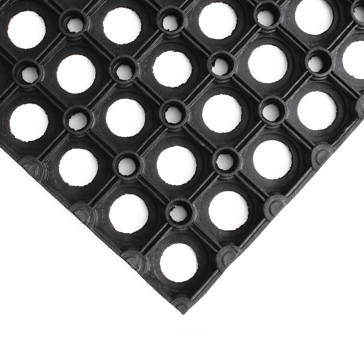 Close up image of mat corner on white background