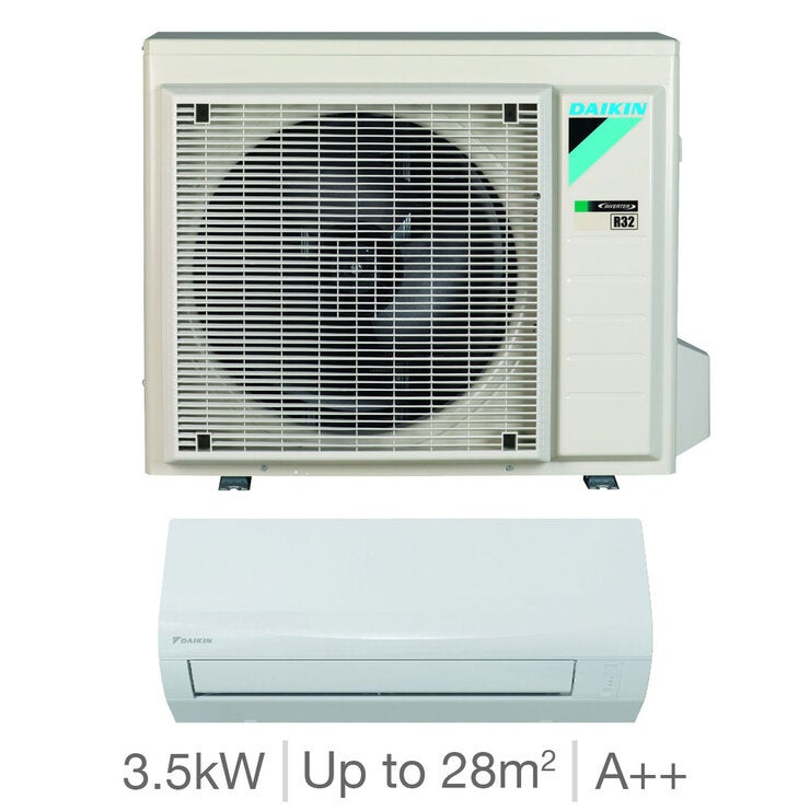 Installed Daikin Sensira 3.5kW Single Split Air Conditioning Unit for Domestic Use Installed Daikin Sensira 3.5kW Single Split Air Conditioning Unit for Domestic Use