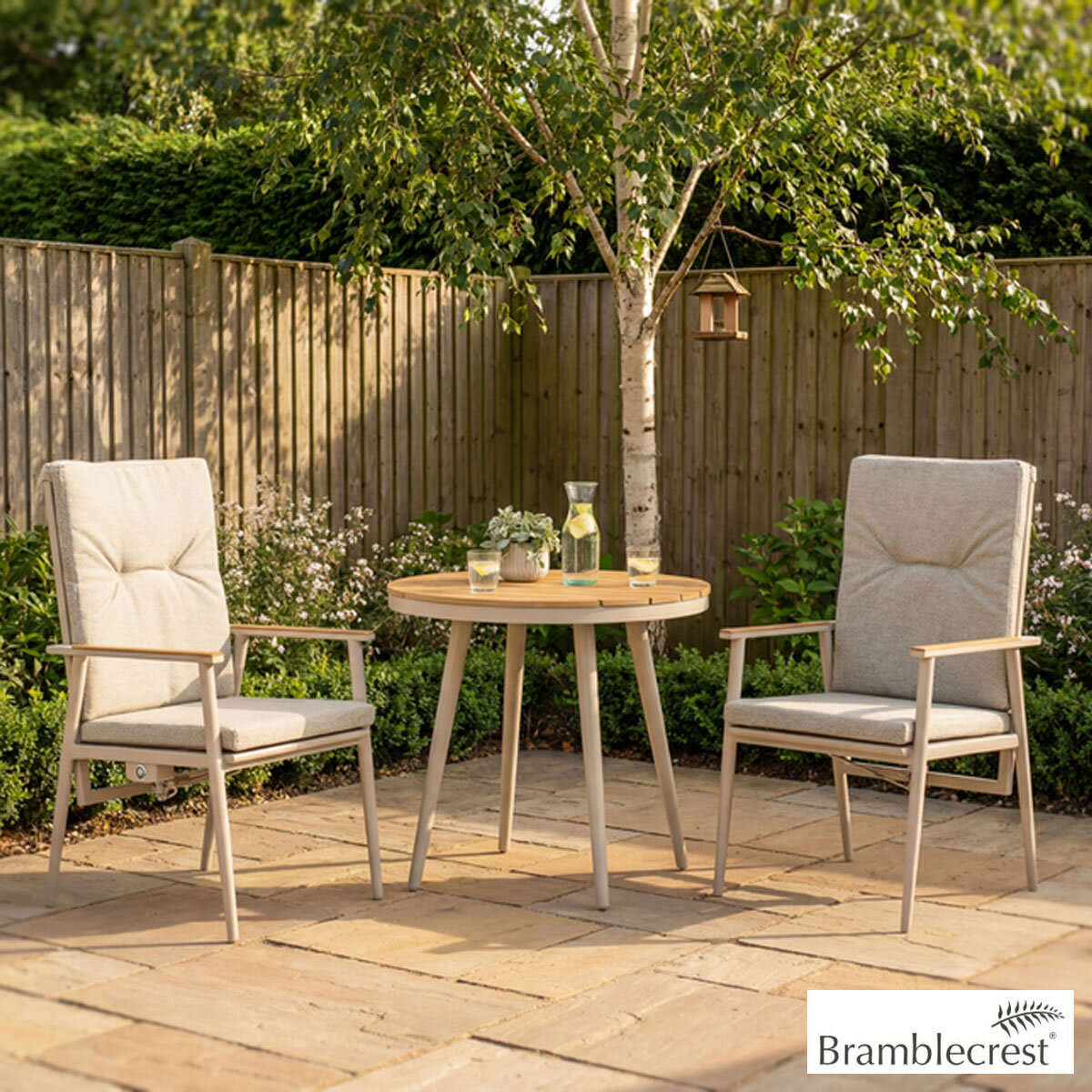 Bramblecrest Wisely 3 Piece Recliner Patio Set in Mocha Bramblecrest Wisely 3 Piece Recliner Patio Set in Mocha