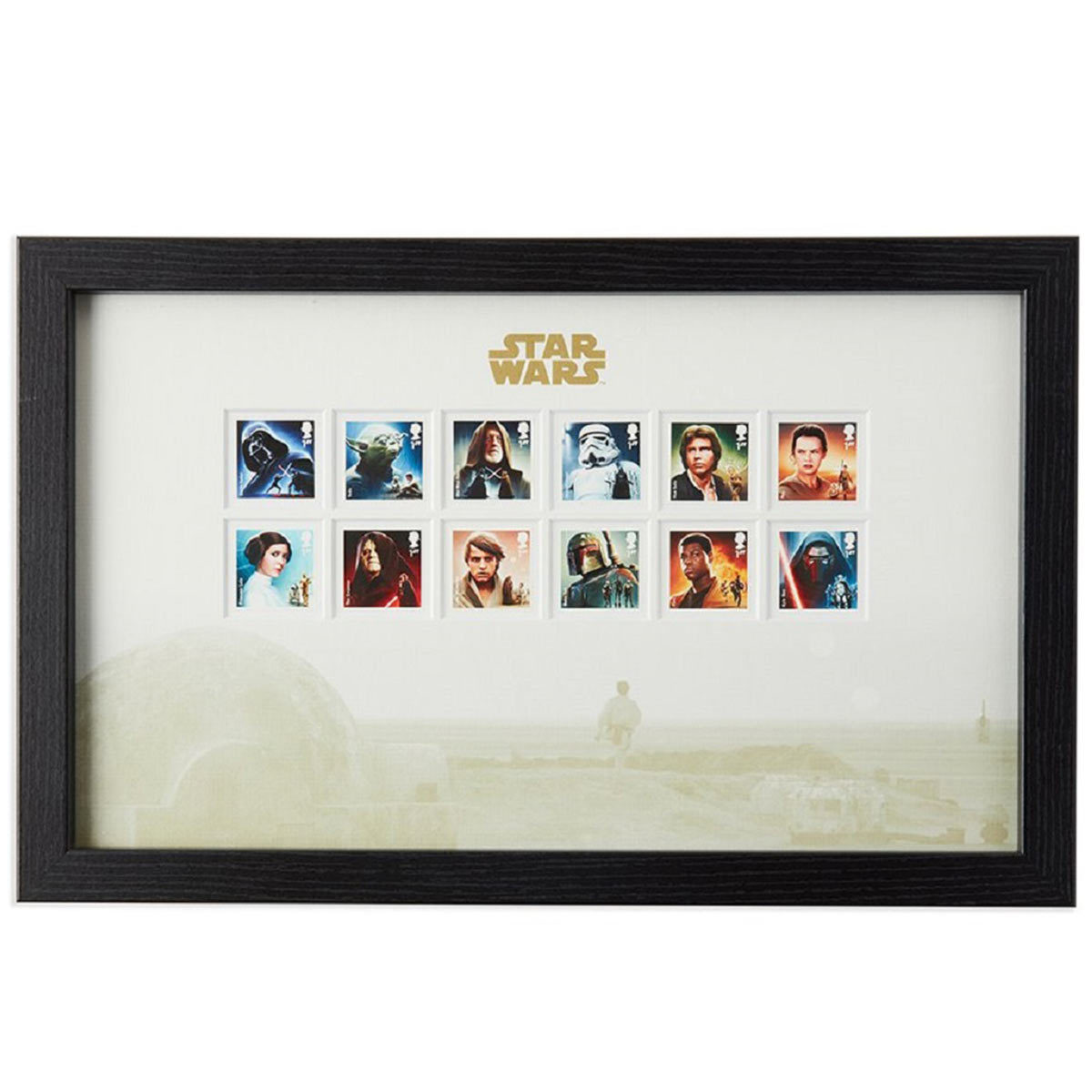 STAR WARS™ Framed Royal Mail® Special Character Collectable Stamps with Tatooine Backdrop