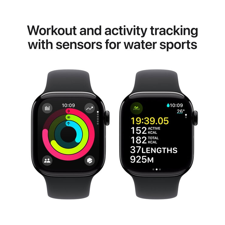 Buy Apple Watch Series 10 GPS, 46mm Jet BlackAluminium Case with Sport Band M/L at costco.co.uk Buy Apple Watch Series 10 GPS, 46mm Jet BlackAluminium Case with Sport Band M/L at costco.co.uk