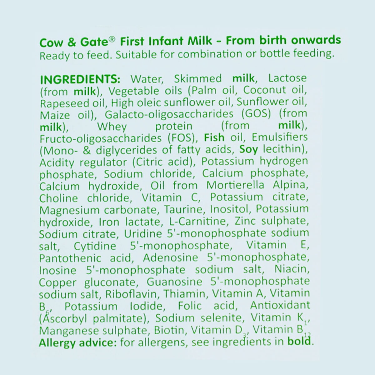 Cow & Gate 1st Milk Ready To Drink, 12 x 200ml