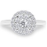 0.62ctw Round Brilliant Cut Diamond Ring, 18ct White Gold