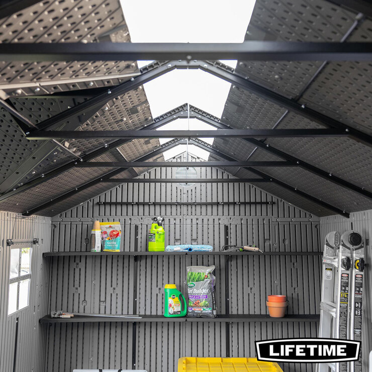 Lifetime 15ft x 8ft (4.6 x 2.4m) Dual Entry Storage Shed - Model 60455