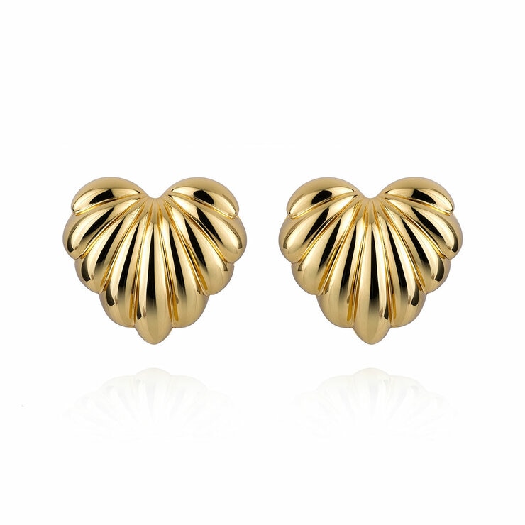 14ct Yellow Gold Heart Earrings 14ct Yellow Gold Heart Earrings