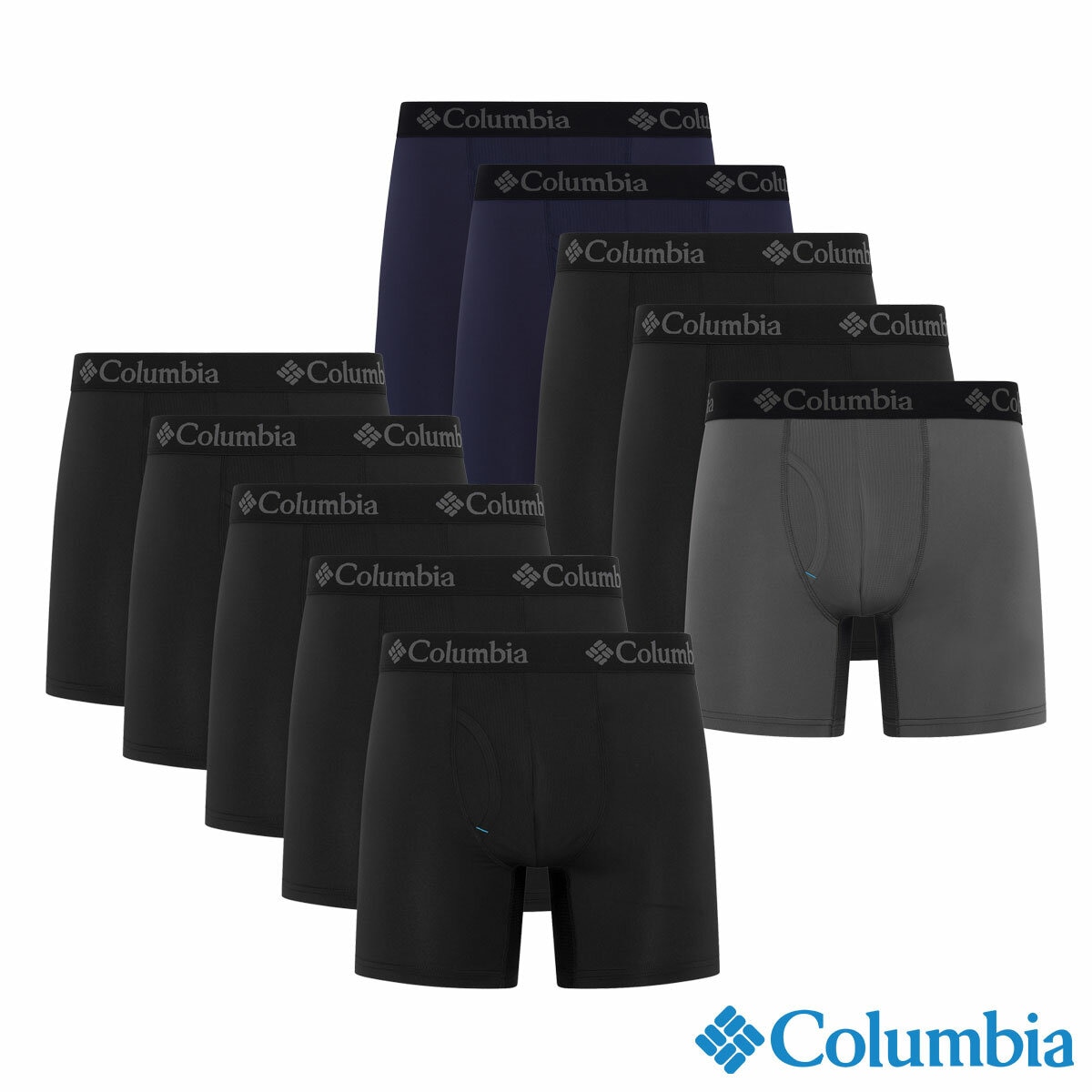 Columbia Men's Performance Stretch Boxer Briefs, 5 Pack Columbia Men's Performance Stretch Boxer Briefs, 5 Pack