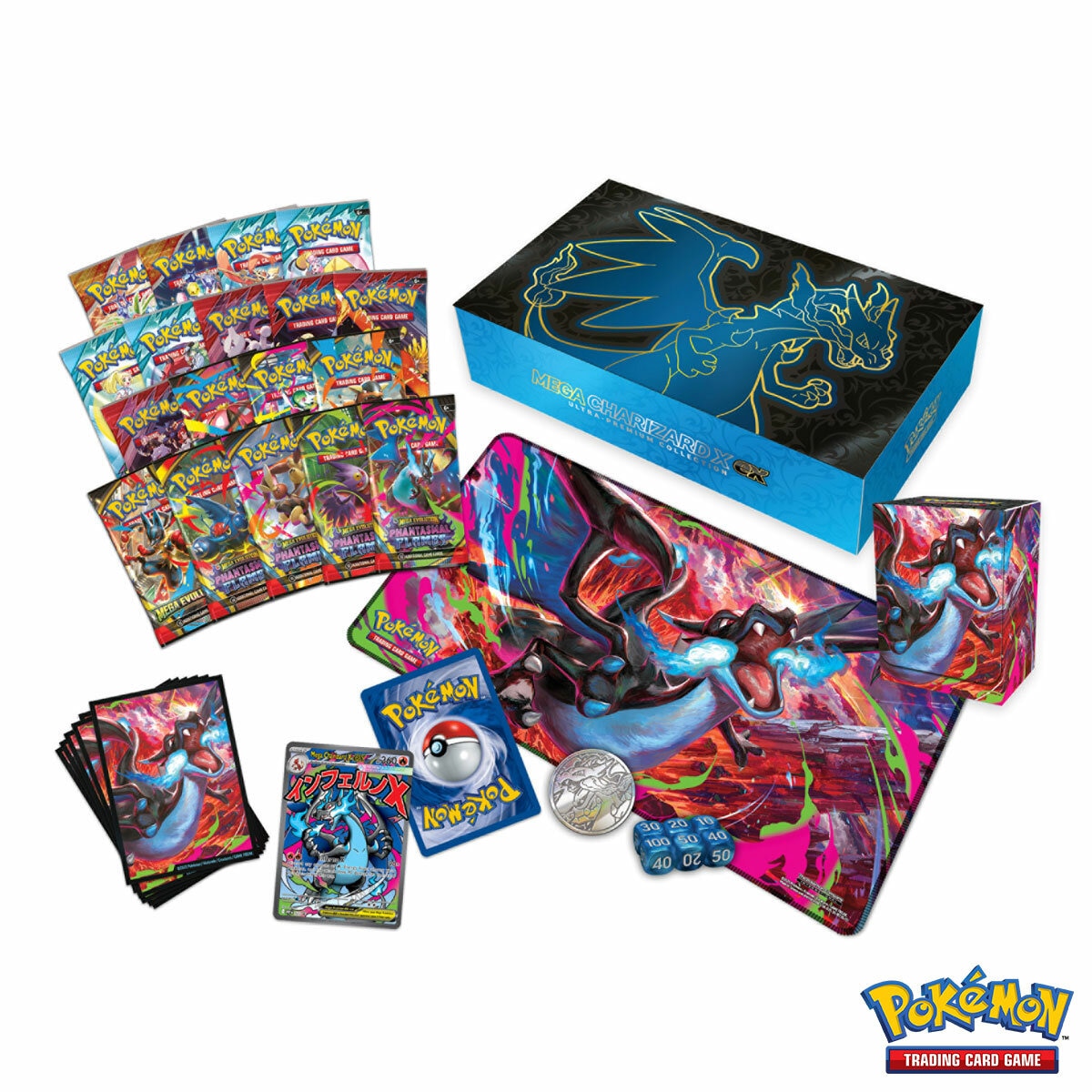 Pokémon TCG: Mega Charizard X ex Ultra Premium Collection (6+ Years)