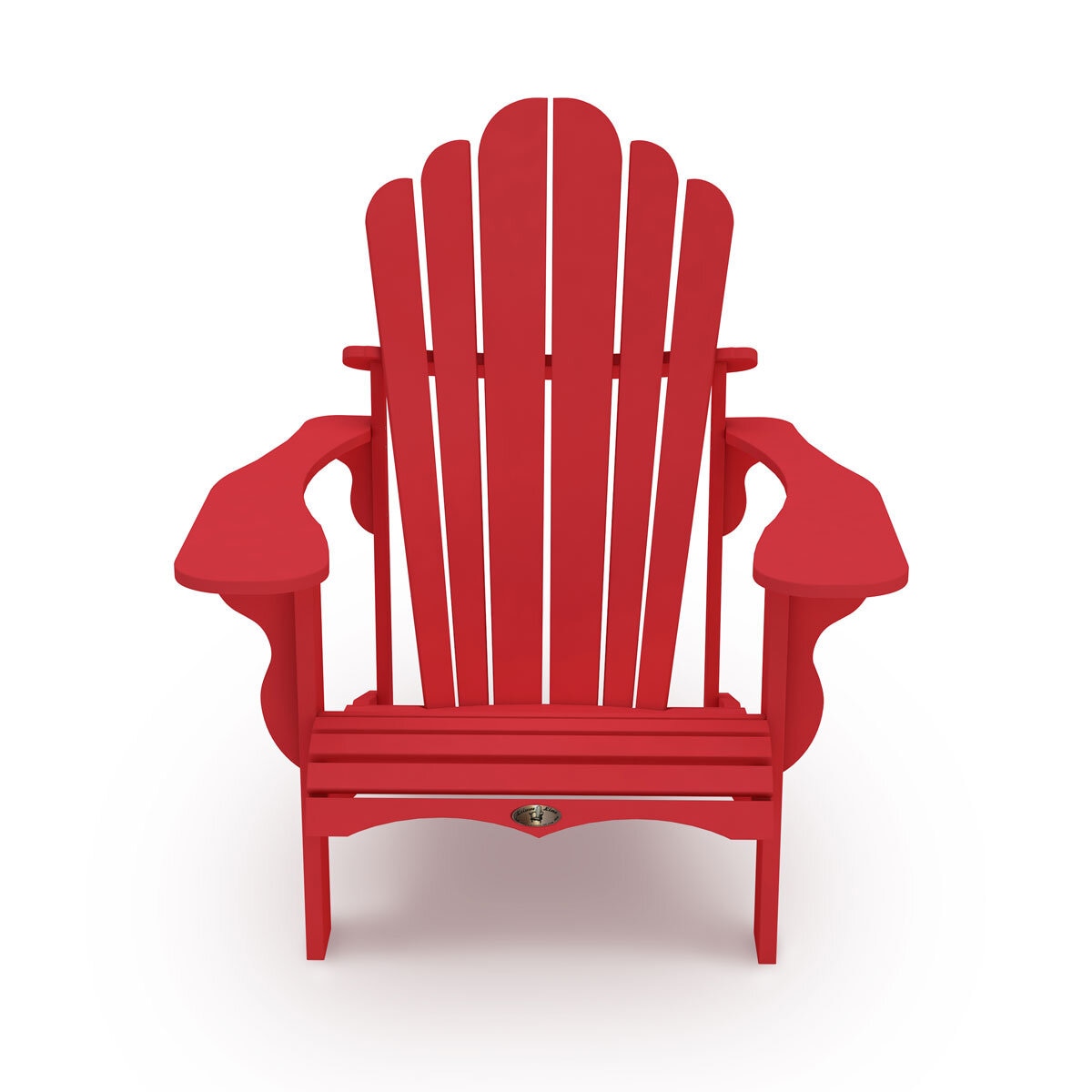 Leisure Line Adirondack Faux Wood Garden Chair in Red