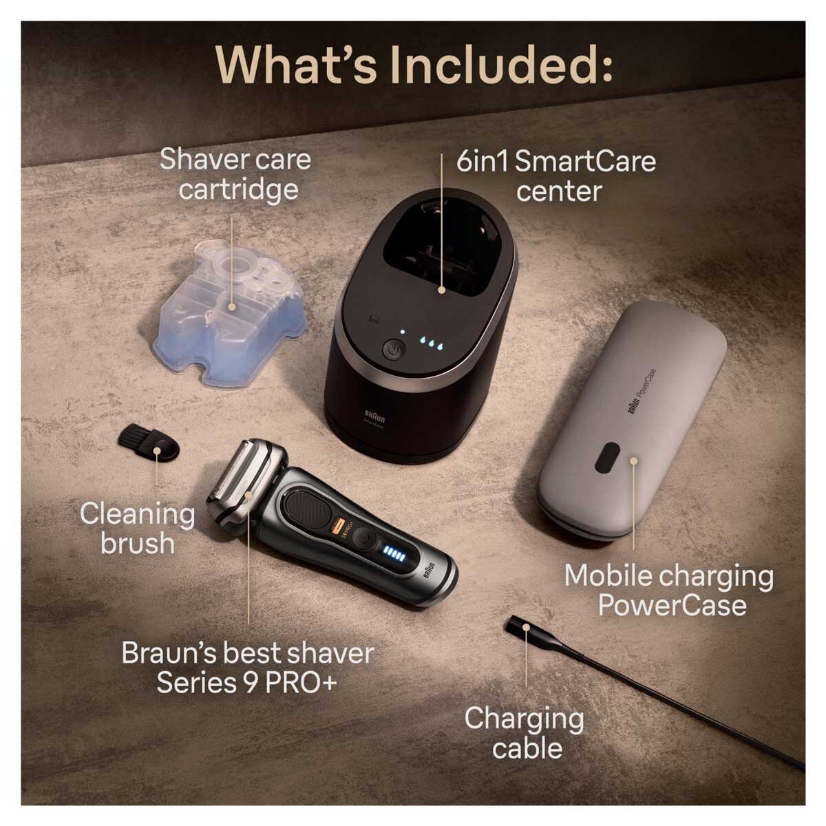 Image of Braun shaver and accessories