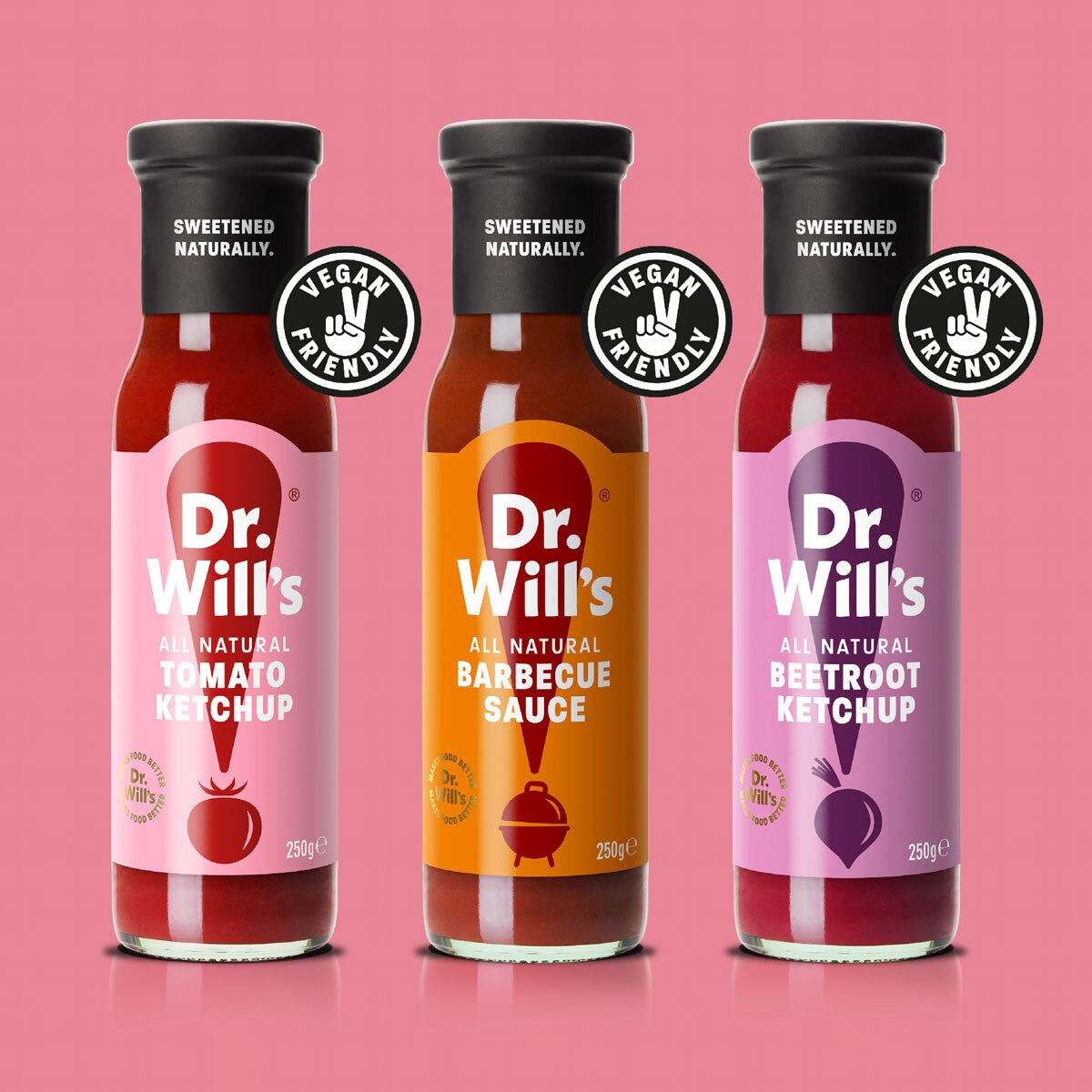 Dr Will's All Natural Sauce Selection, 3 x 250ml