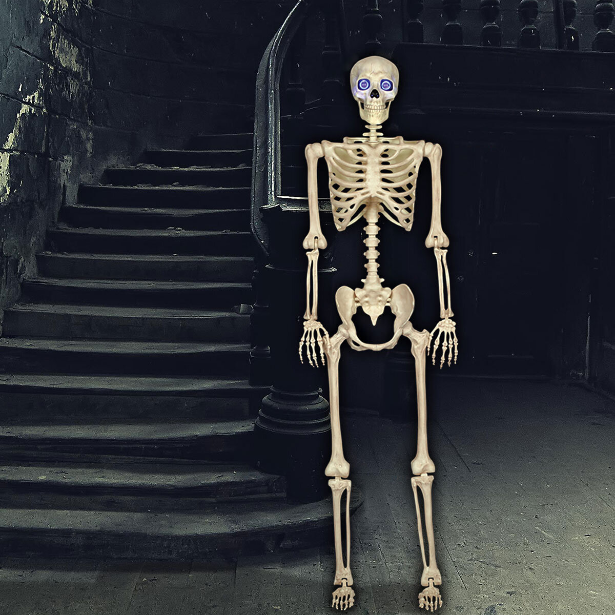 Buy Halloween Animated Poseable Skeleton 60" Background Image at costco.co.uk