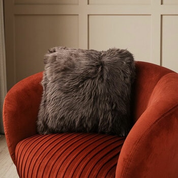 Bowron Double Sided Sheepskin Cushion, 35 x 35cm in 6 Colours