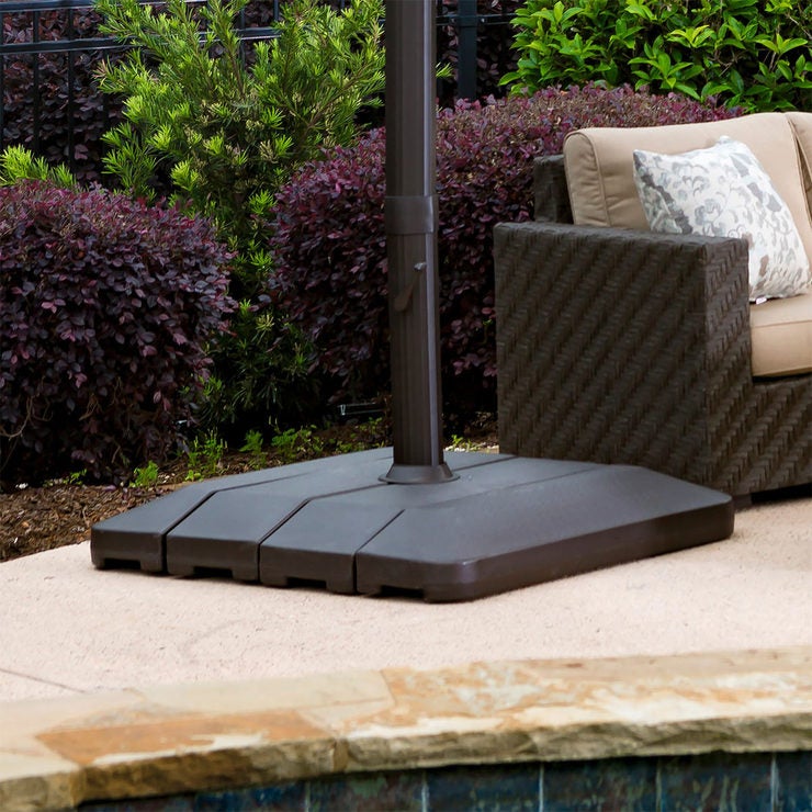 Seasons Sentry 10ft (3.05m) Square Offset Solar LED Cantilever Umbrella | Costco UK