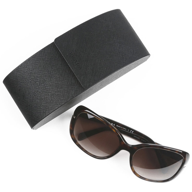 Prada Tortoise Shell Sunglasses with Brown Lenses, SPR 080 2AU6S1