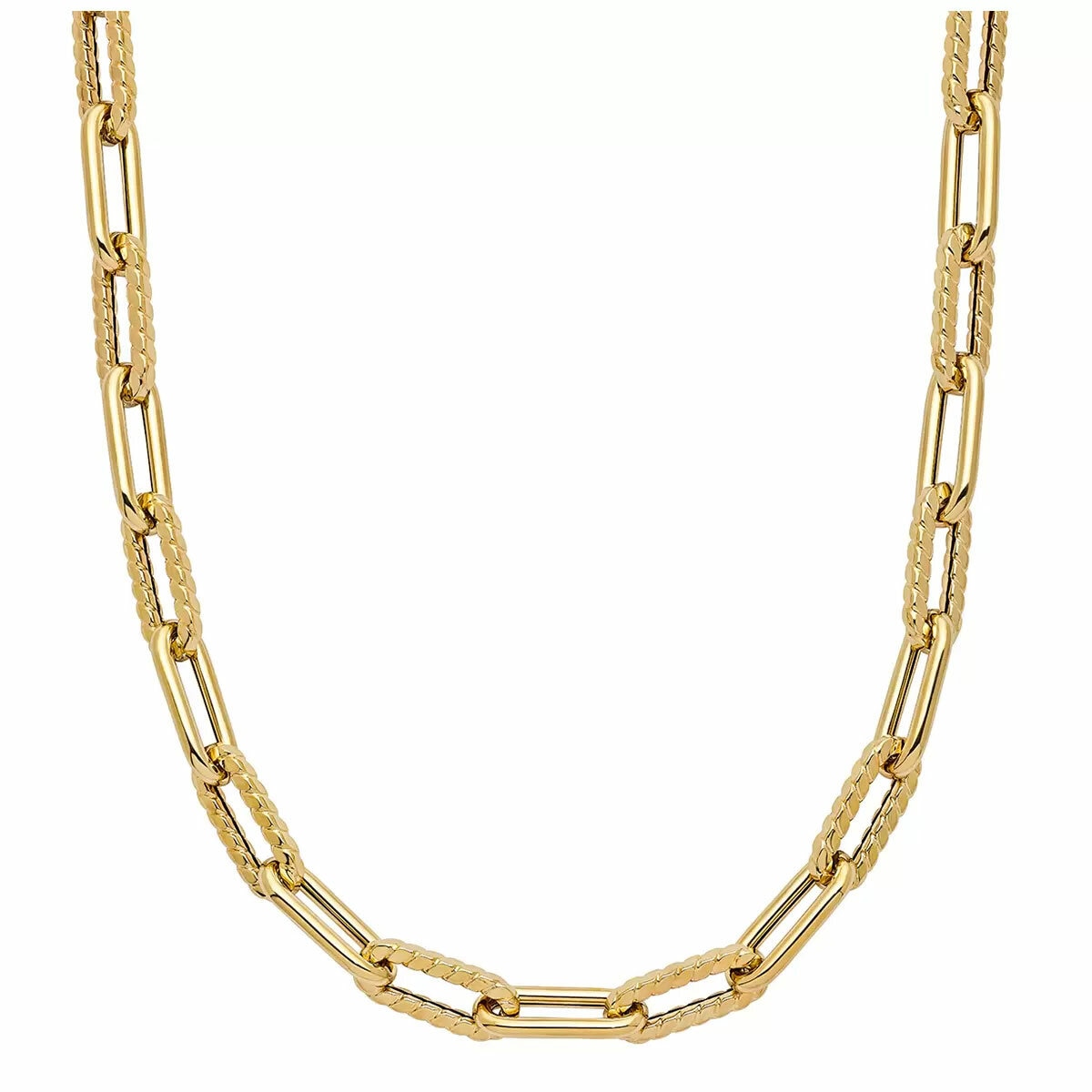 14ct Yellow Gold Twisted Paperclip Necklace 14ct Yellow Gold Twisted Paperclip Necklace