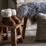 Naturally Sheepskins Mongolian Single Rug 90 x 55 cm in Grey
