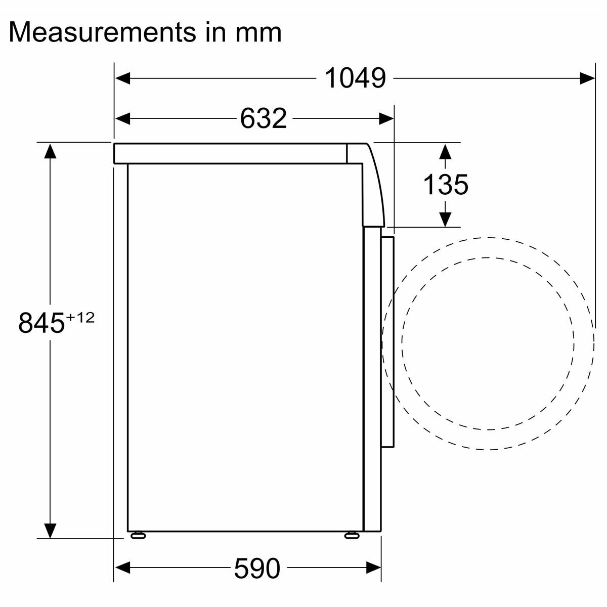 Bosch WGJ25400GB Series 6, 10kg Washing Machine, A Rated in White